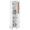 vidaXL Highboard White 34.5x34x180 cm Engineered Wood