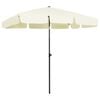 vidaXL Beach Parasol Sand Yellow 200x125 cm