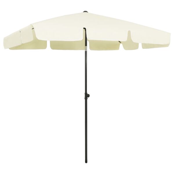 vidaXL Beach Parasol Sand Yellow 200x125 cm