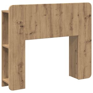 vidaXL Headboard Cabinet with Storage Artisan Oak 119.5 x 18.5 x 80 cm