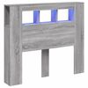 vidaXL LED Headboard Grey Sonoma 120x18,5x103,5 cm Engineered Wood
