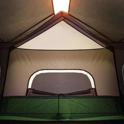 vidaXL Family Tent with LED 6-Person Light Green Quick Release