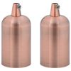 vidaXL Lamp Holders 2 pcs Red Bronze E27