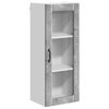 vidaXL Wall Glass Cabinet LUCCA Concrete Grey 40 x 31 x 100 cm