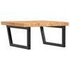 vidaXL Basin Shelf Wall Mounted Steel and Solid Wood Oak
