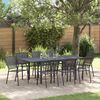vidaXL Garden Dining Set 9 pcs Anthracite Steel