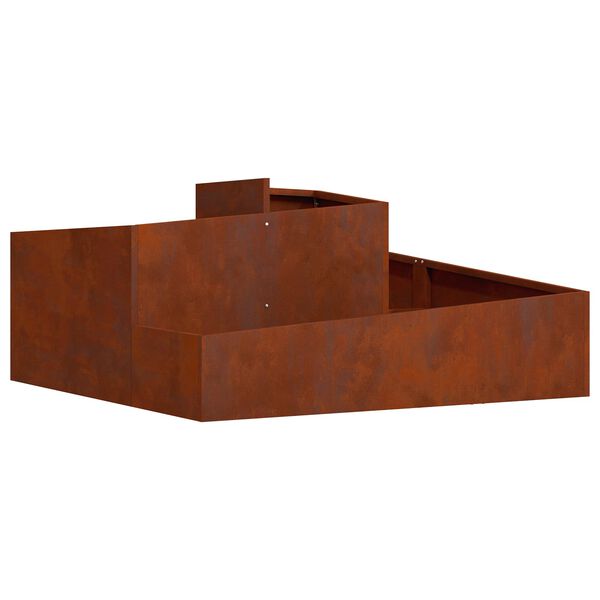 vidaXL Garden Planter Brown 100 x 100 x 50 cm Weathering Steel