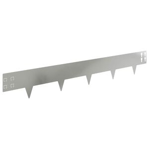 vidaXL Lawn Edging 30 pcs 100 x 15 cm Steel Silver