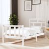vidaXL Bed Frame without Mattress White Solid Wood 90x200 cm (810068+814175)