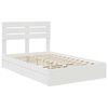 vidaXL Storage Bed with Headboard White 120 x 200 cm Engineered Wood