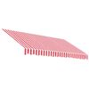 vidaXL Awning Replacement Fabric Red and White 3x2.5 m Polyester