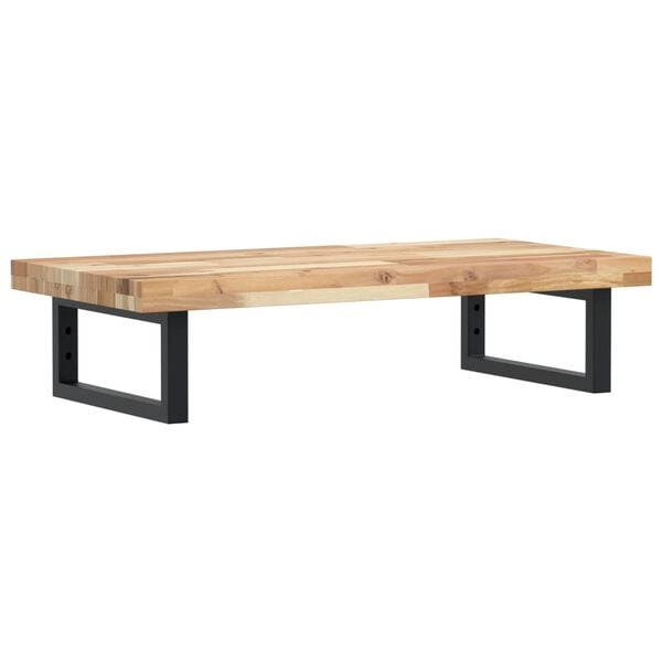 vidaXL Basin Shelf Wall Mounted Steel and Solid Wood Acacia