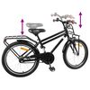 vidaXL Kids Bike 18'' for 5-7 Years Old Black