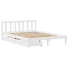 vidaXL Bed Frame without Mattress White 135x190 cm Double Solid Wood Pine
