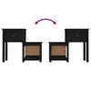 vidaXL Bedside Cabinet 2 pcs Black 79.5x38x65.5 cm Solid Wood Pine