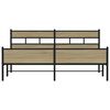 vidaXL Metal Bed Frame without Mattress Sonoma Oak 193x203 cm
