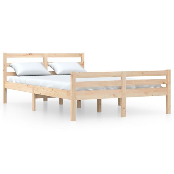 vidaXL Bed Frame without Mattress Solid Wood 160x200 cm