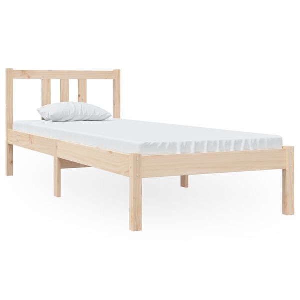 vidaXL Bed Frame without Mattress Solid Wood 75x190 cm Small Single Small Single