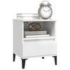 vidaXL Bedside Cabinet High Gloss White 40x35x50 cm