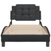 vidaXL Bed Frame without Mattress "Zadar" Black 90x200 cm Faux Leather