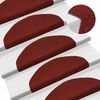 vidaXL Stair Mats Self-adhesive 20 pcs 65x21x4 cm Bordeaux Red Half Round Large
