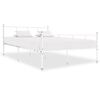 vidaXL Bed Frame without Mattress White Metal 120x200 cm