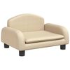vidaXL Dog Bed Cream 50x40x30 cm Fabric