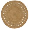 vidaXL Area Rugs Natural &Oslash; 120 cm Jute