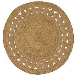 vidaXL Area Rugs Natural &Oslash; 120 cm Jute