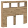 vidaXL Headboard Artisan Oak 120 x 17 x 102 cm Engineered Wood