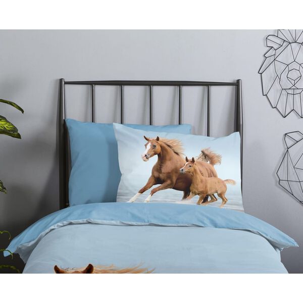 Good Morning Kids Duvet Cover FREE 140x200/220 cm Brown and Blue