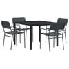 vidaXL Outdoor Furniture Set 5 pcs Anthracite Steel