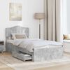 vidaXL Bed Frame Concrete Grey 100 x 200 cm Engineered Wood