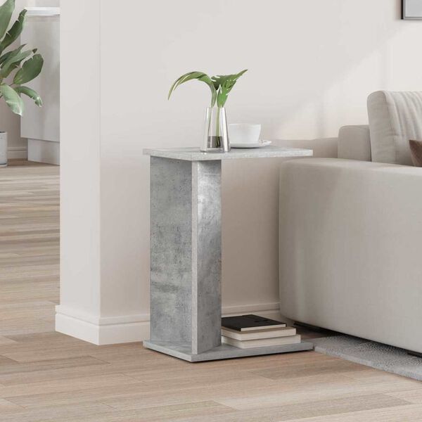 vidaXL End Table Concrete Grey 35 x 25 x 50 cm Engineered Wood
