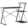 vidaXL Desk with Shelf Black 116x50x93 cm