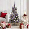 vidaXL Artificial Christmas Tree with 150 LEDs Green 68 x 68 x 120 cm