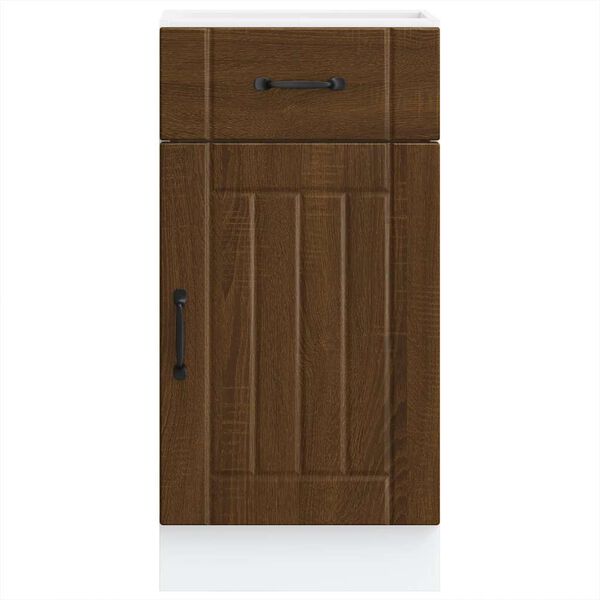 vidaXL Kitchen Base Cabinet Lucca Brown Oak Engineered Wood