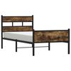 vidaXL Bed Frame without Mattress Smoked Oak 100x200 cm Engineered Wood