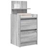 vidaXL Bedside Cabinet with 2 Drawers Grey Sonoma 38x34x80 cm