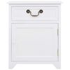 vidaXL Bedside Cabinet White 40x30x50 cm Paulownia Wood