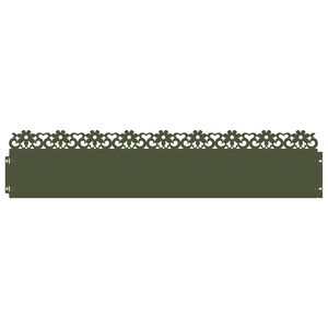 vidaXL Lawn Edgings 10 pcs 103 x 0.05 x 22 cm Steel Olive Green