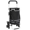 vidaXL Shopping Trolley Folding Black 47 x 39 x 100.5 cm Oxford fabric