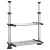 vidaXL Kitchen Shelf 50x25x(50-70) cm Aluminium