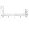 vidaXL Bed Frame without Mattress White 180x200 cm Super King Solid Wood