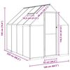 vidaXL Greenhouse with Base Frame Anthracite 224x169x195 cm Aluminium