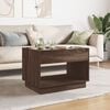 vidaXL Coffee Table with Infinity LED Brown Oak 70x50x50 cm