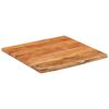 vidaXL Desk Top 80x80x2.5 cm Square Solid Wood Acacia Live Edge