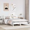 vidaXL Bed Frame without Mattress White 150x200 cm King Size Solid Wood Pine