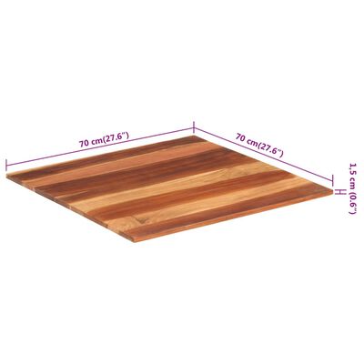 vidaXL Table Top Solid Sheesham Wood 15-16 mm 70x70 cm