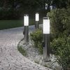 vidaXL Bollard Lights with Outlet 3pcs 50 cm Stainless Steel IP44